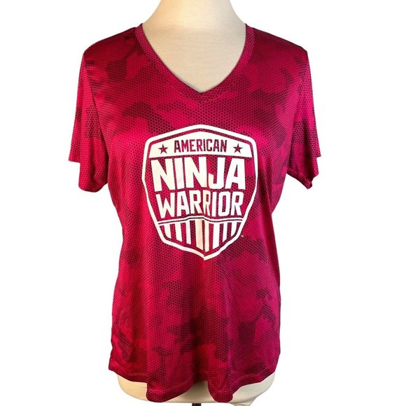 American Ninja Warrior Woman's Camo Performance T-Shirt Sport-Tek Sz M Pink - Picture 6 of 12